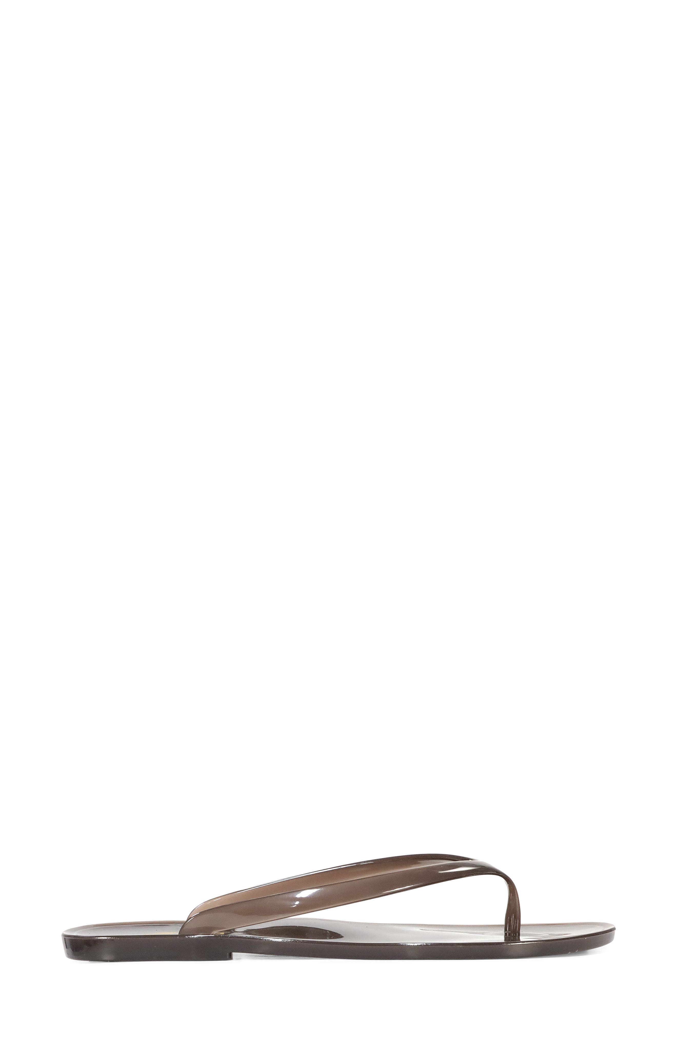 Avery Thong Sandal, Alternate, color, DARK BROWN PVC TRANSLUCENT