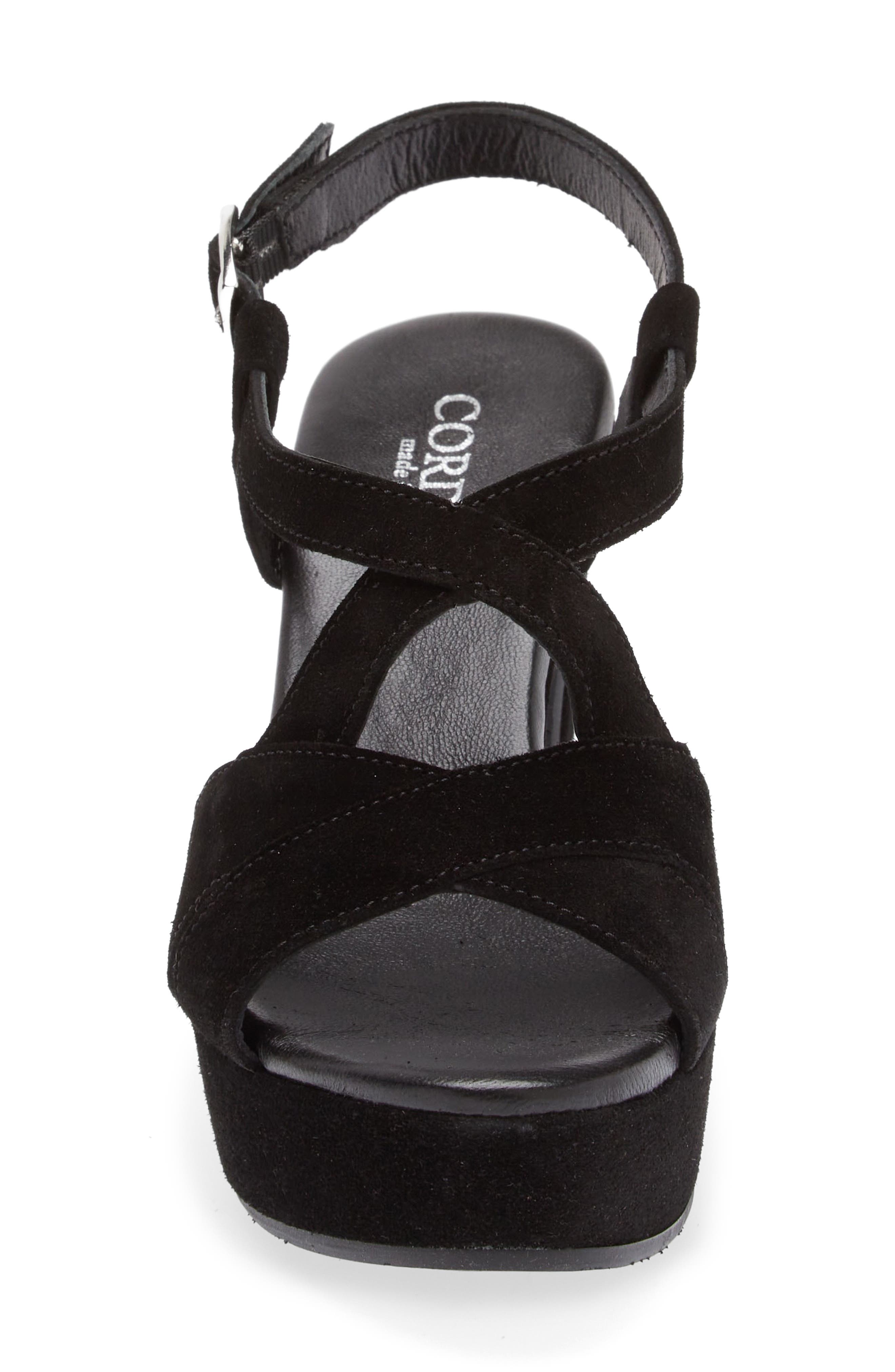 Cordani Tahlia Strappy Platform Sandal, Alternate, color, Crosta Nero