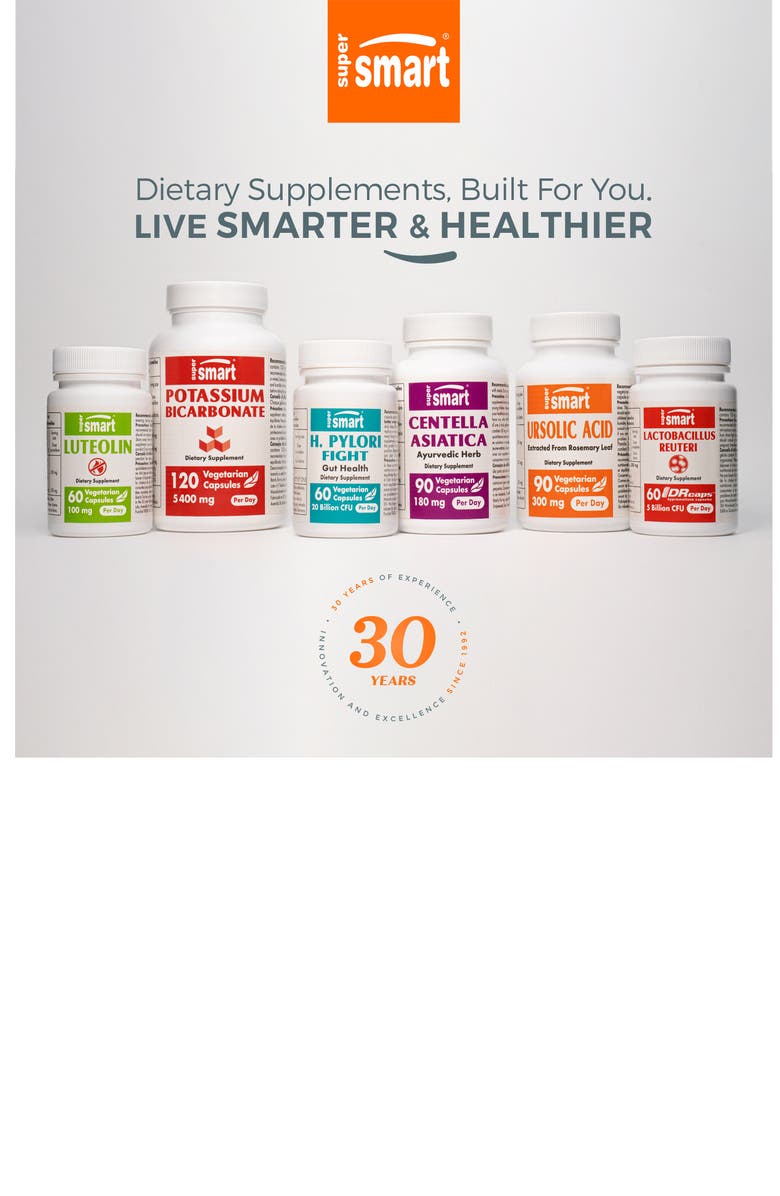 SuperSmart S-Acetyl Glutathione 300mg, Alternate, color, NO COLOR