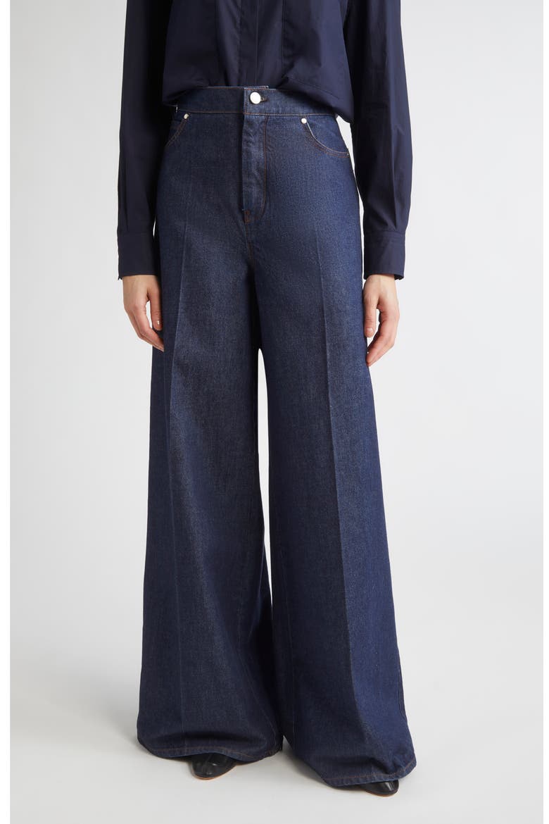Vega Denim Wide Leg Jeans, Main, color, DARK NAVY