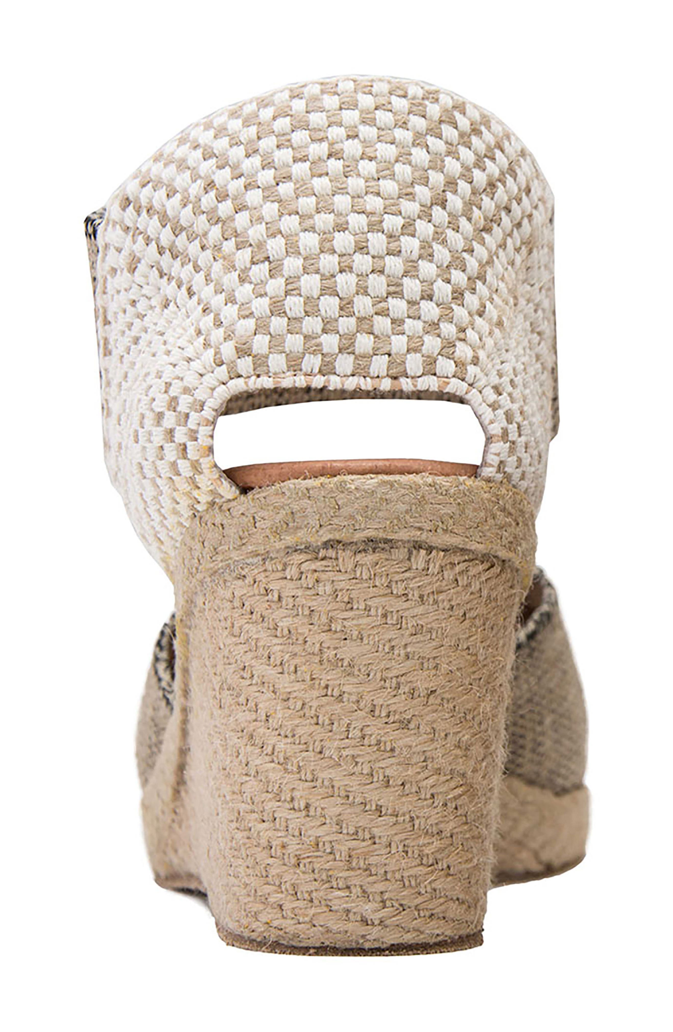 Anouka Espadrille Wedge Sandal, Alternate, color, BLACK/ BEIGE