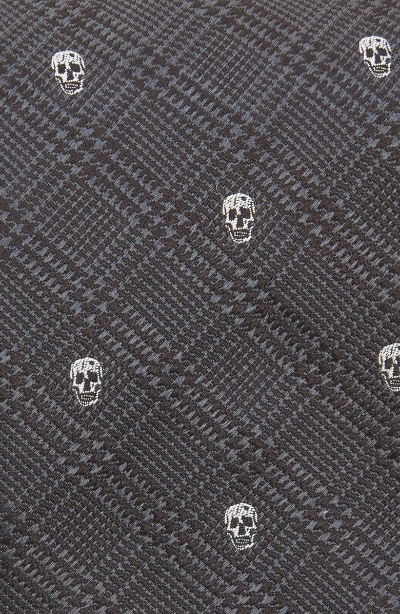 McQueen Alexander McQueen Skull Prince of Wales Silk Tie, Alternate, color, 