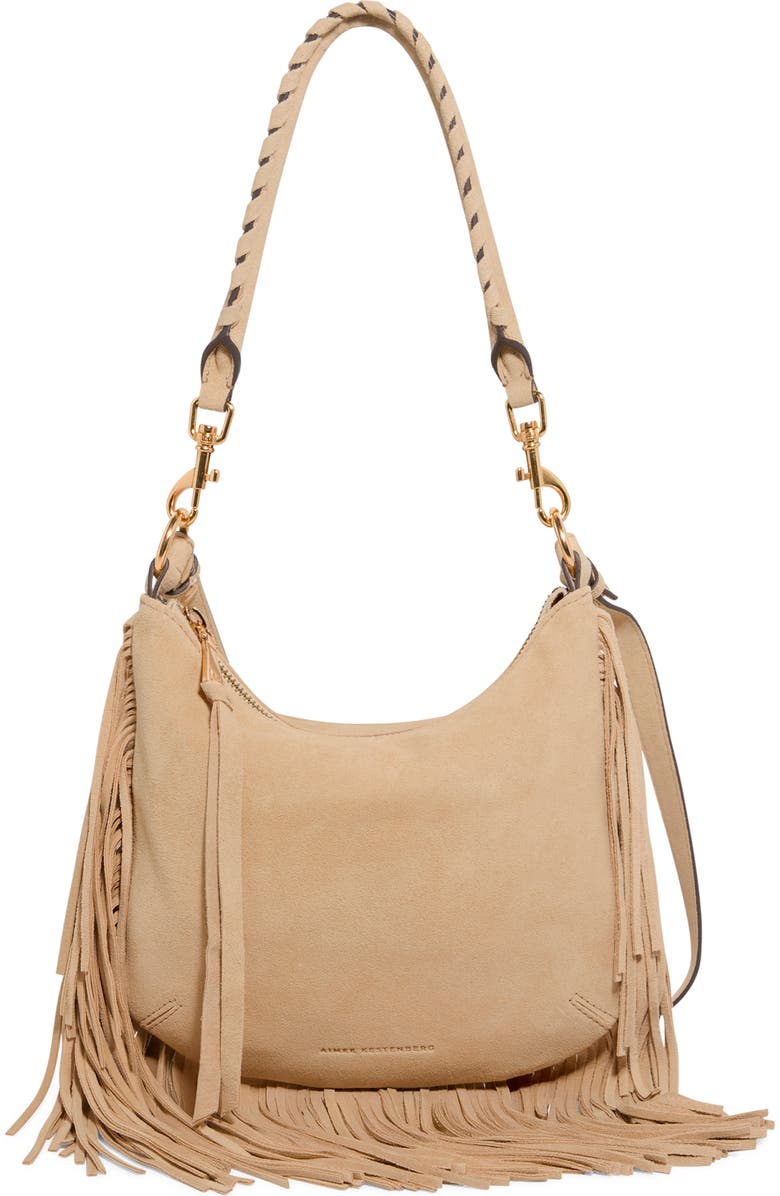 AIMEE Kane Convertible Leather Shoulder Bag, Main, color, Camel