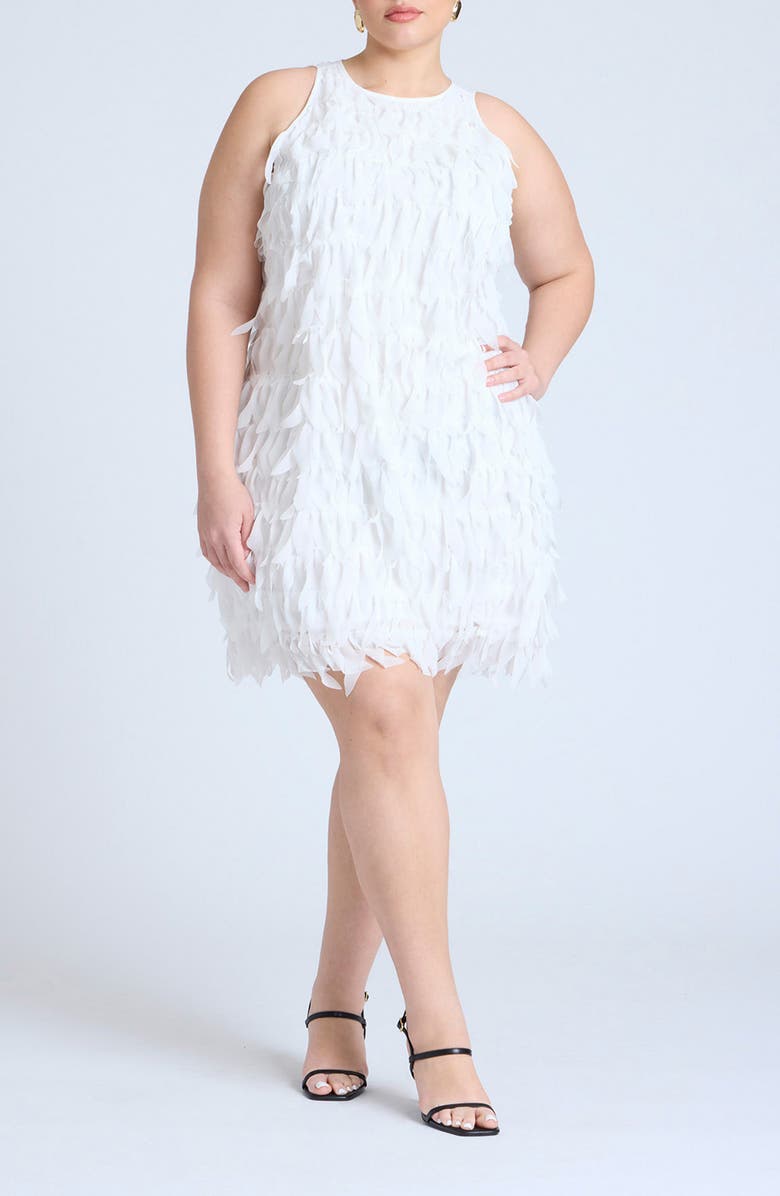 ELOQUII 3D Texture Sleeveless Dress, Main, color, 