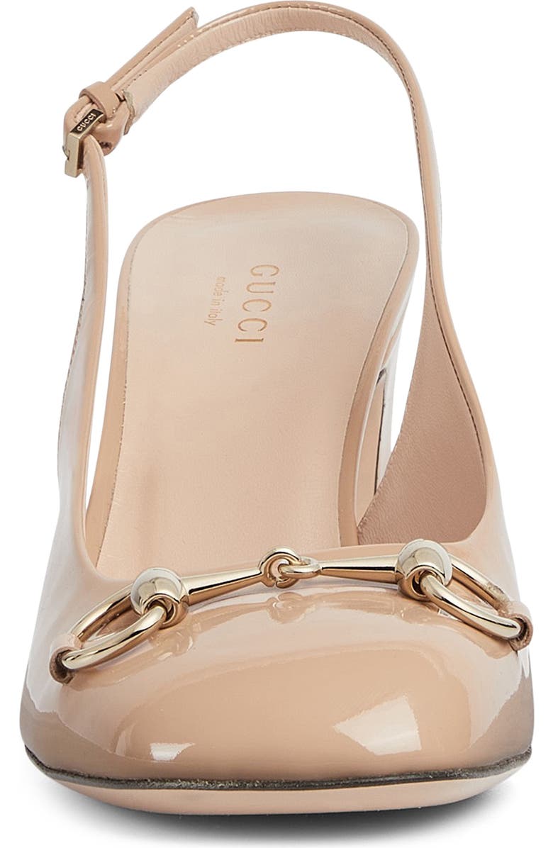 Gucci Lady Horsebit Slingback Pump, Alternate, color, Pink Sand