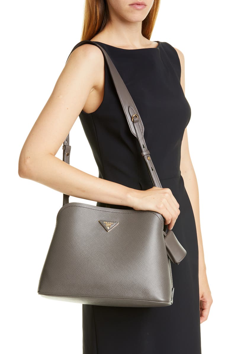 Prada Small Promenade Saffiano Calfskin Shoulder Bag, Alternate, color,