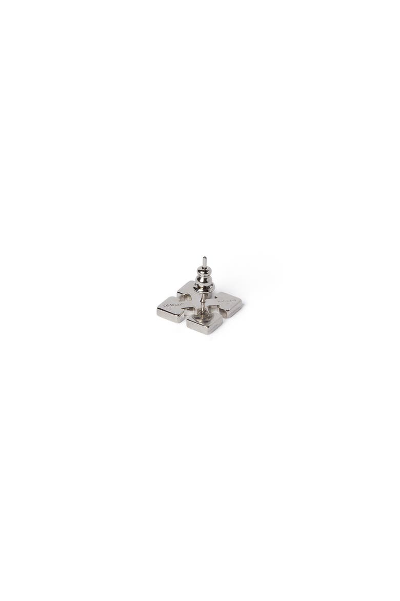 Men's Enamel Arrow Mono Earring, Alternate, color, Silver