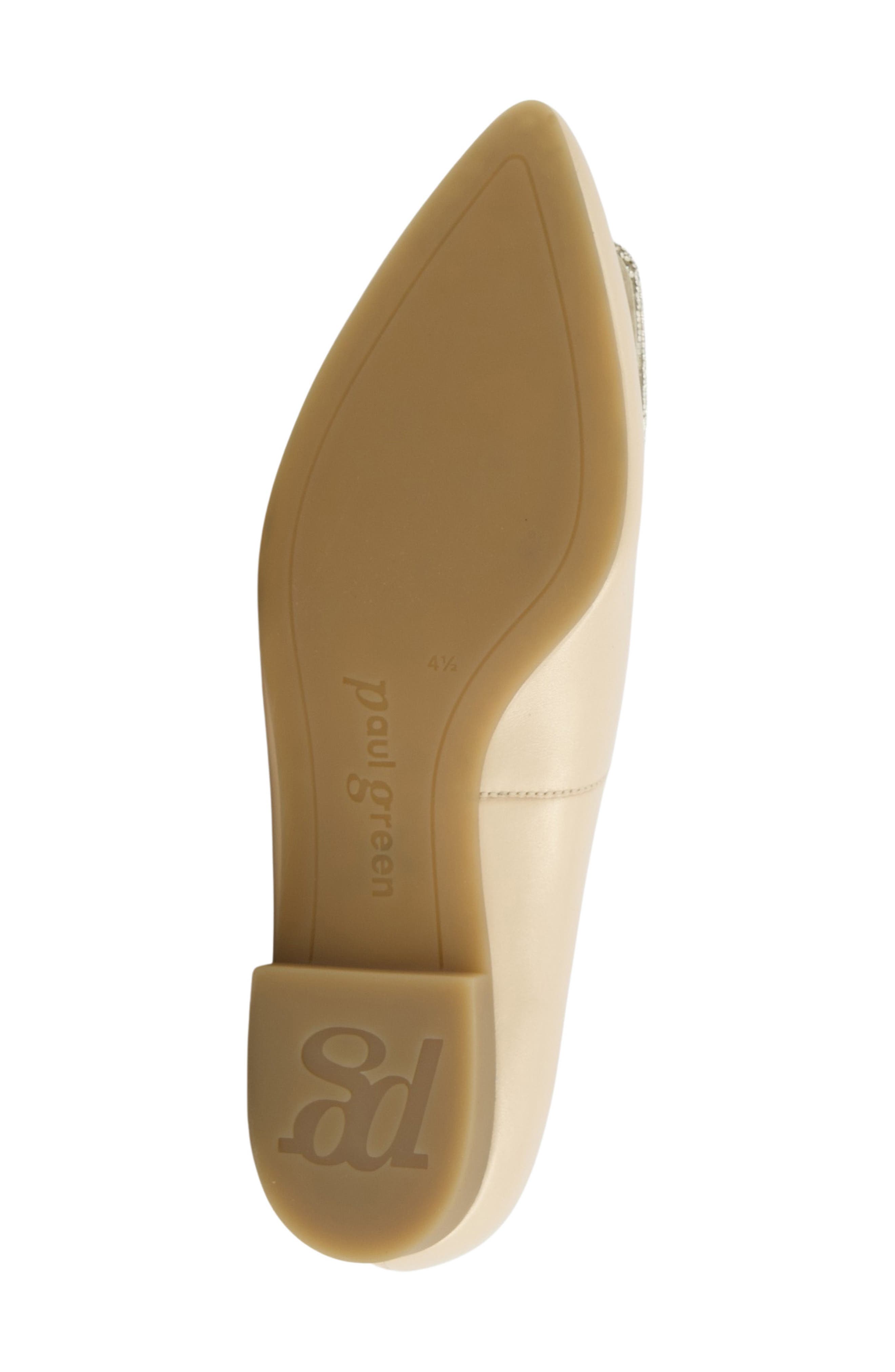 Paul Green Dancer Pointed Toe Flat, Alternate, color, Pearl Shell Soft Nappa