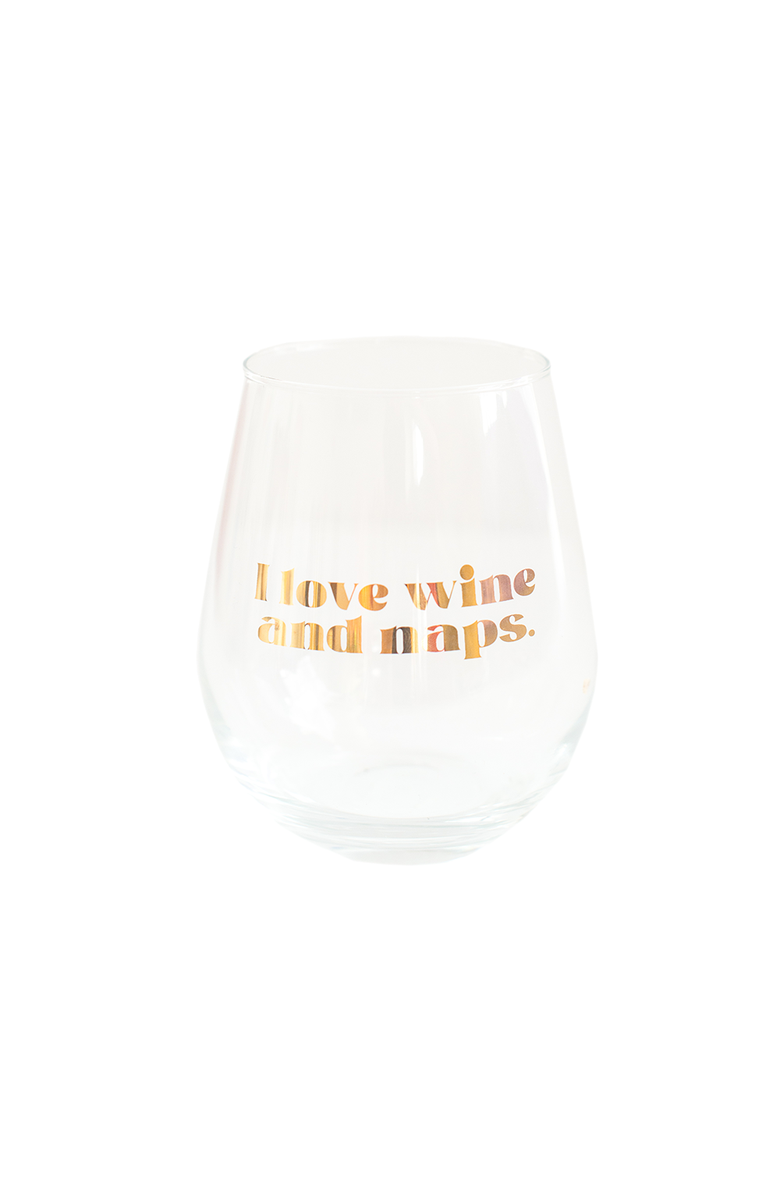 Jollity & Co I love wine and naps Wine Glass, Main, color, Assorted Pre-Pack