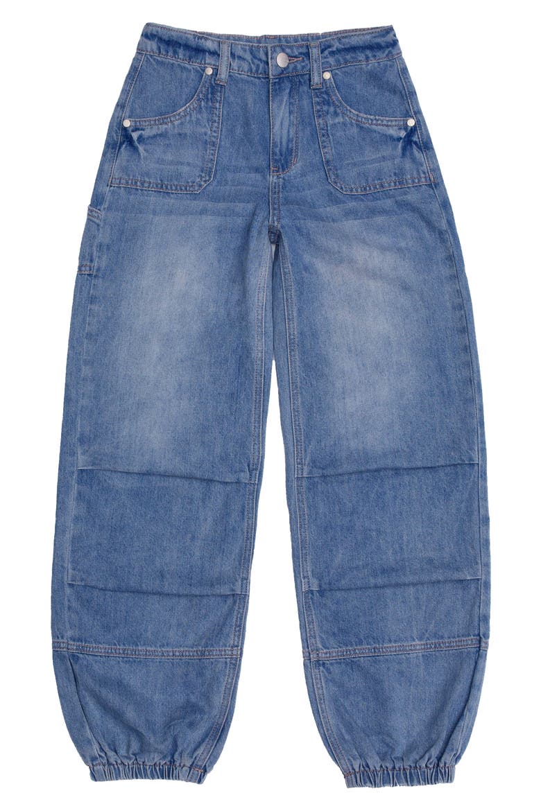 Kids' Everly Parachute Jeans, Main, color, LIGHT WASH