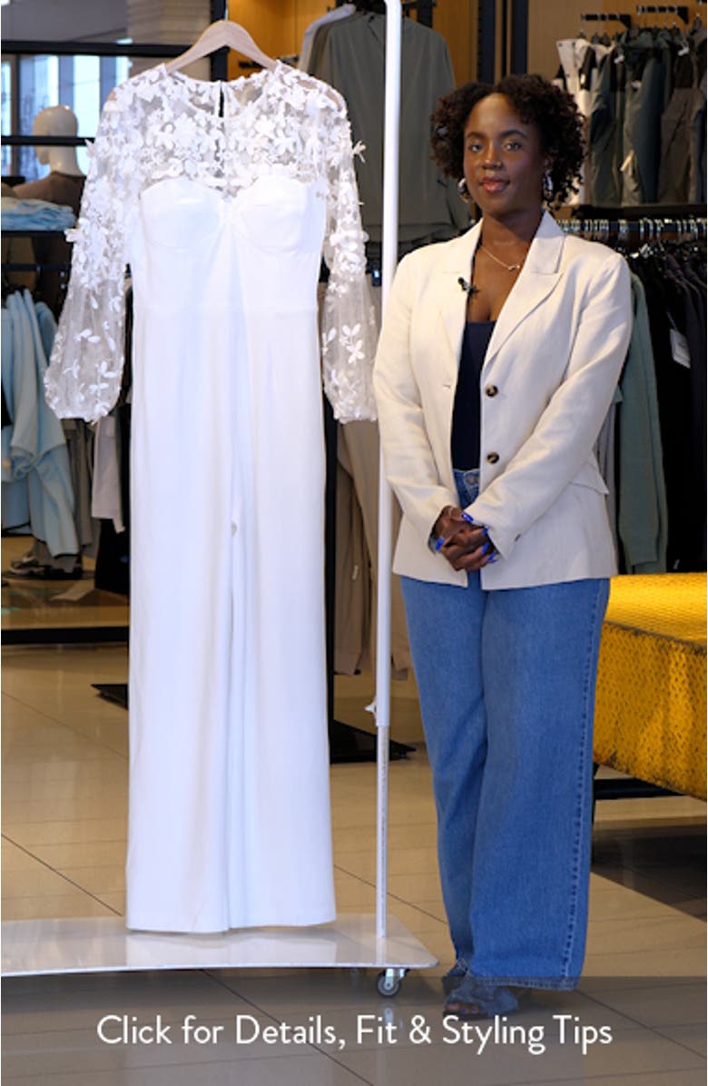 Mila Lace Long Sleeve Jumpsuit, sales video thumbnail