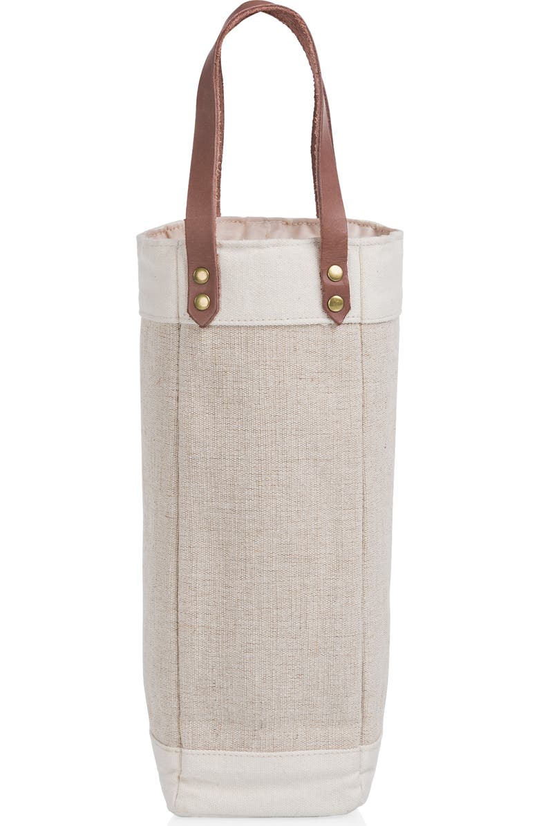 Legacy Pinot Jute Single Bottle Insulated Wine Bag, Alternate, color,