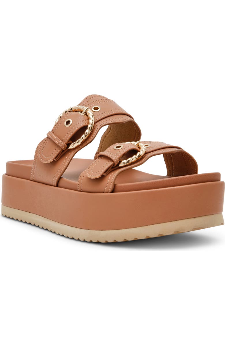 DV by Dolce Vita Serpent Platform Slide Sandal, Main, color, Cafe Smooth