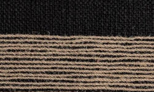 Crane Air Balance Jute Embroidery Lumbar Pillow In Black