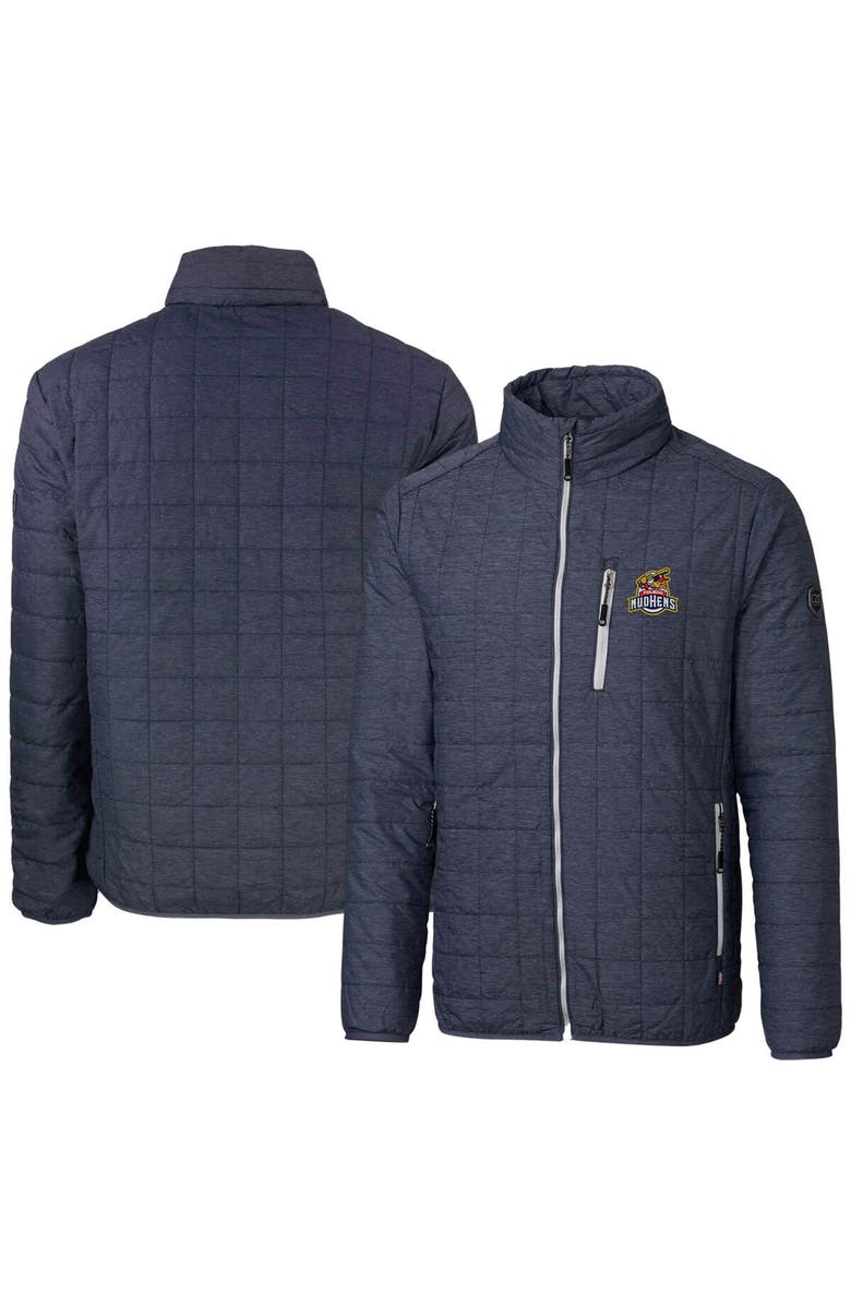 Cutter & Buck Men's Cutter & Buck Heather Navy Toledo Mud Hens Rainier PrimaLoft Eco Insulated Full-Zip Puffer Jacket, Alternate, color, 