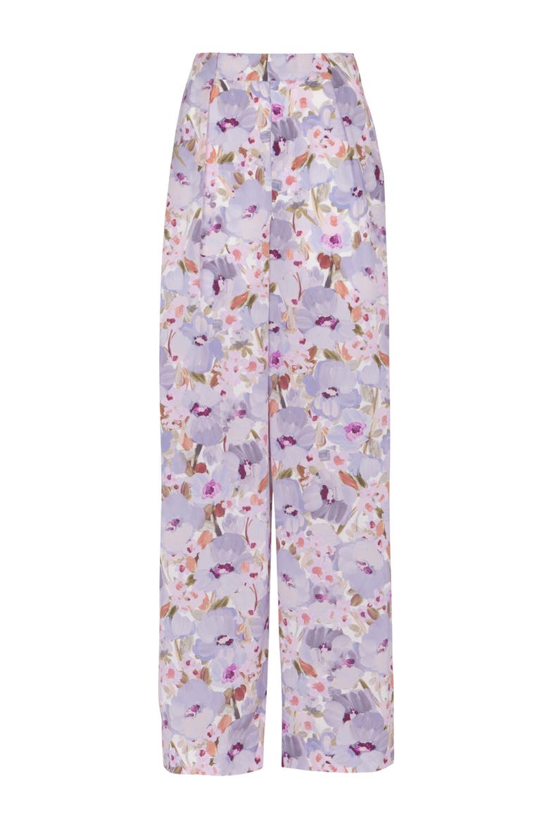 Printed Poppy Flower trousers, Alternate, color, multicolor