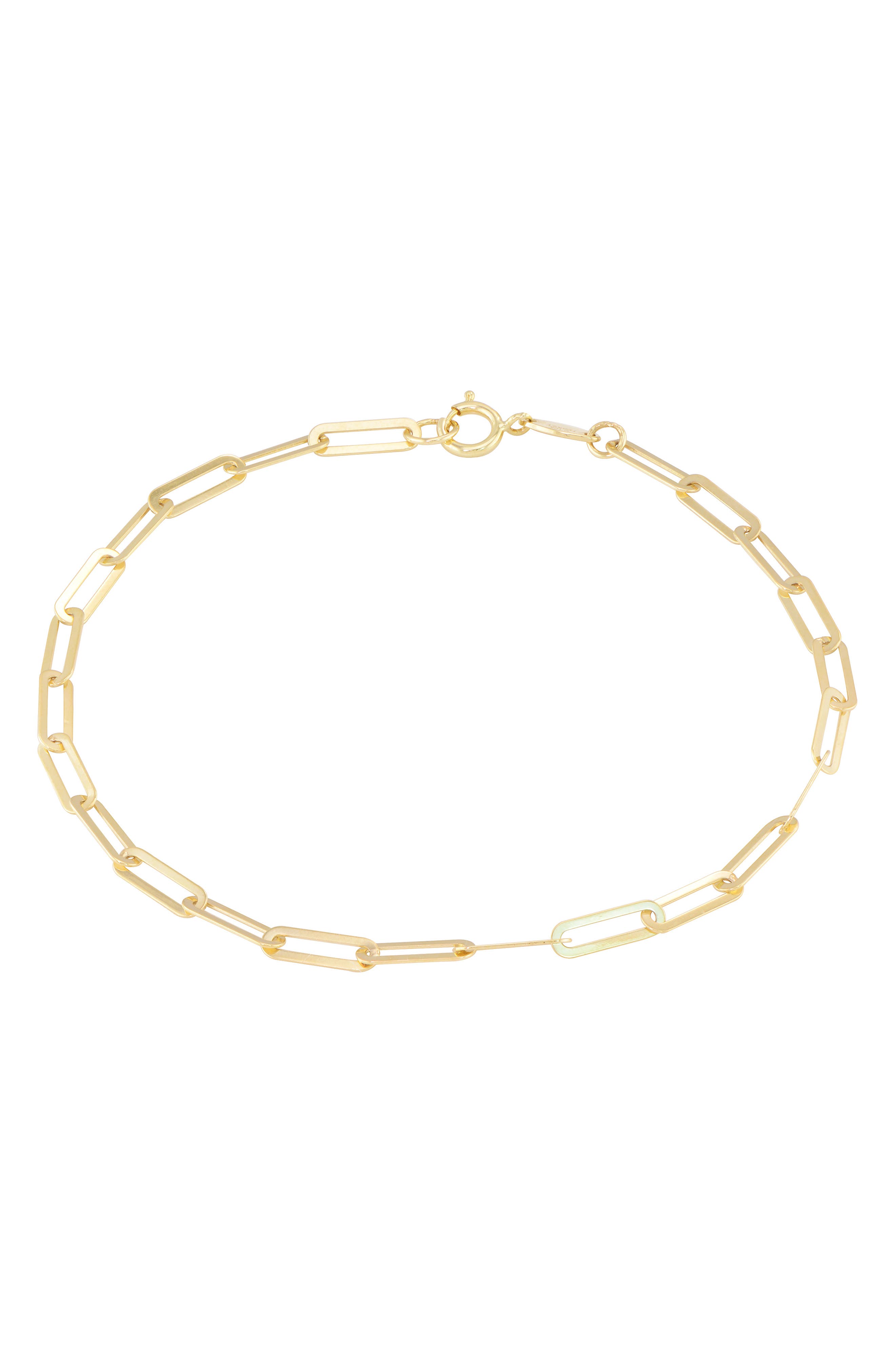 CANDELA JEWELRY 10K Yellow Gold Oval Link Bracelet