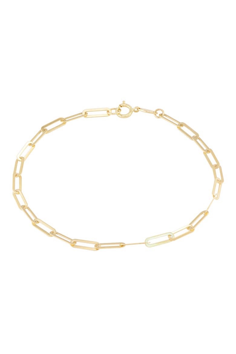 10K Yellow Gold Oval Link Bracelet, Main, color, GOLD