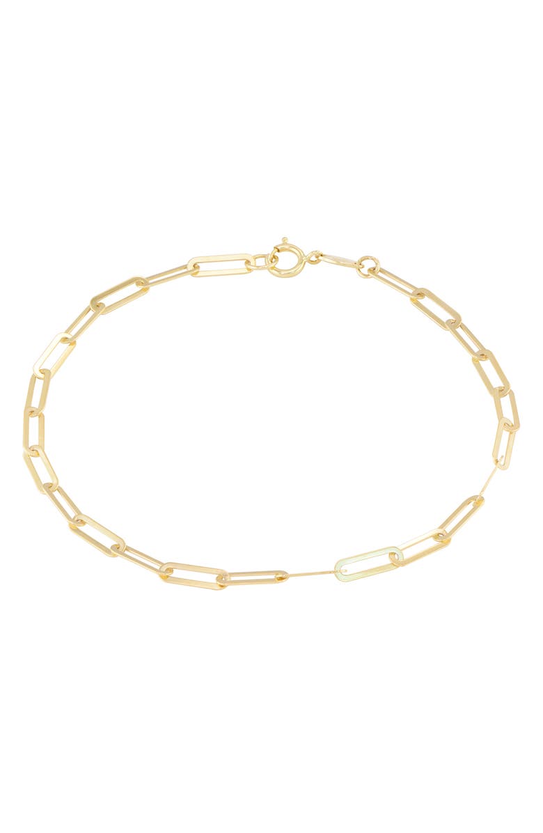 CANDELA JEWELRY 10K Yellow Gold Oval Link Bracelet, Main, color, Gold
