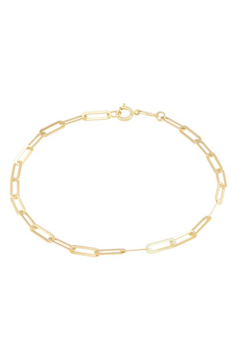 10K Yellow Gold Oval Link Bracelet