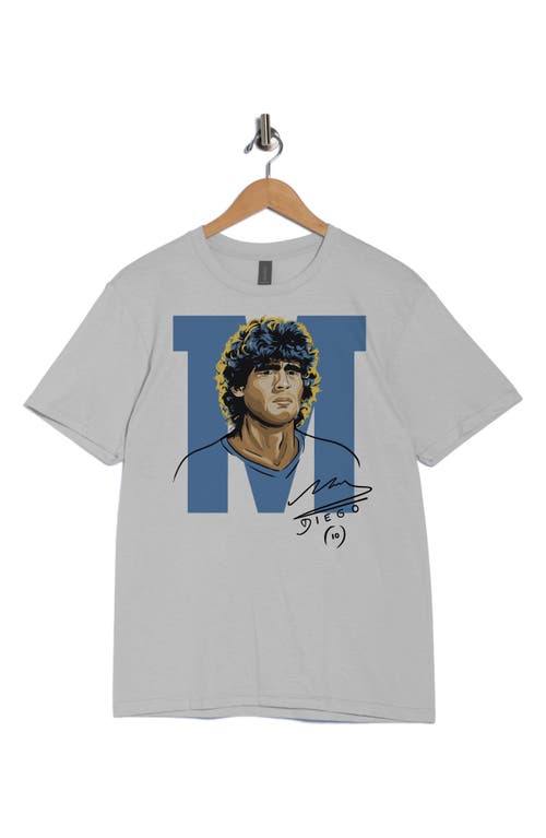 Monster Digital Maradona Stencils Signature Graphic T-shirt In White