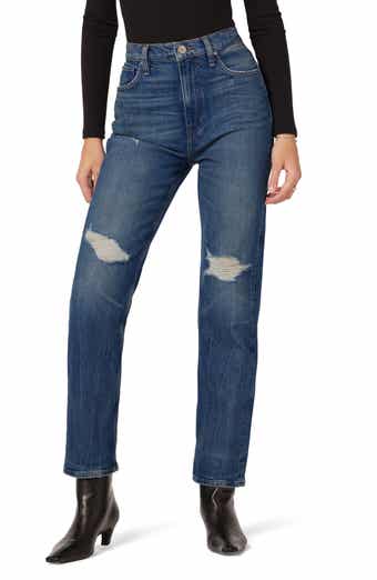 Jade Ripped High Waist Straight Leg Jeans