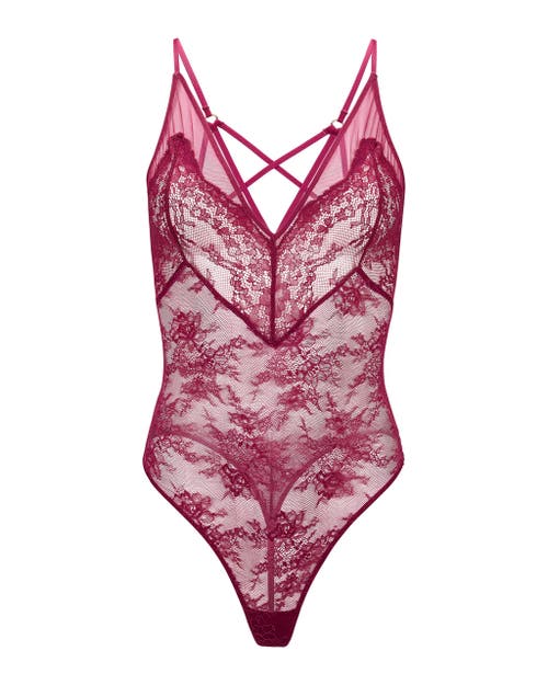 Adore Me Shiba Bodysuit Lingerie In Pink
