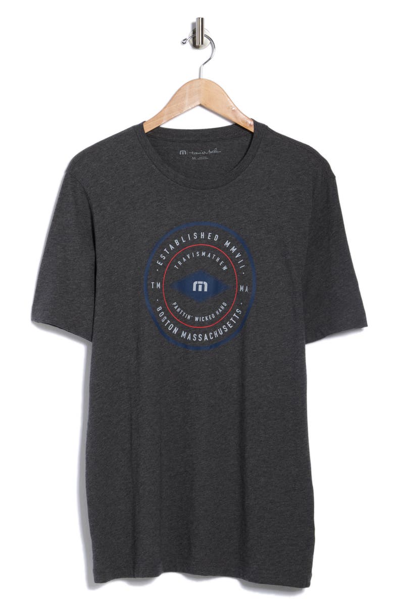 TravisMathew Wicked Times Graphic T-Shirt, Alternate, color, Heather Grey Pinstri