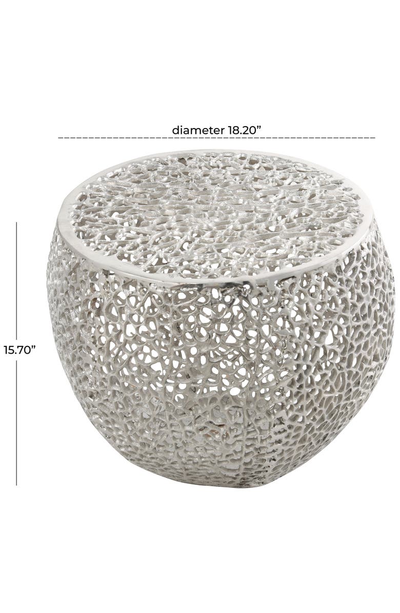 GINGER BIRCH STUDIO Openwork Metal Accent Table, Alternate, color, 