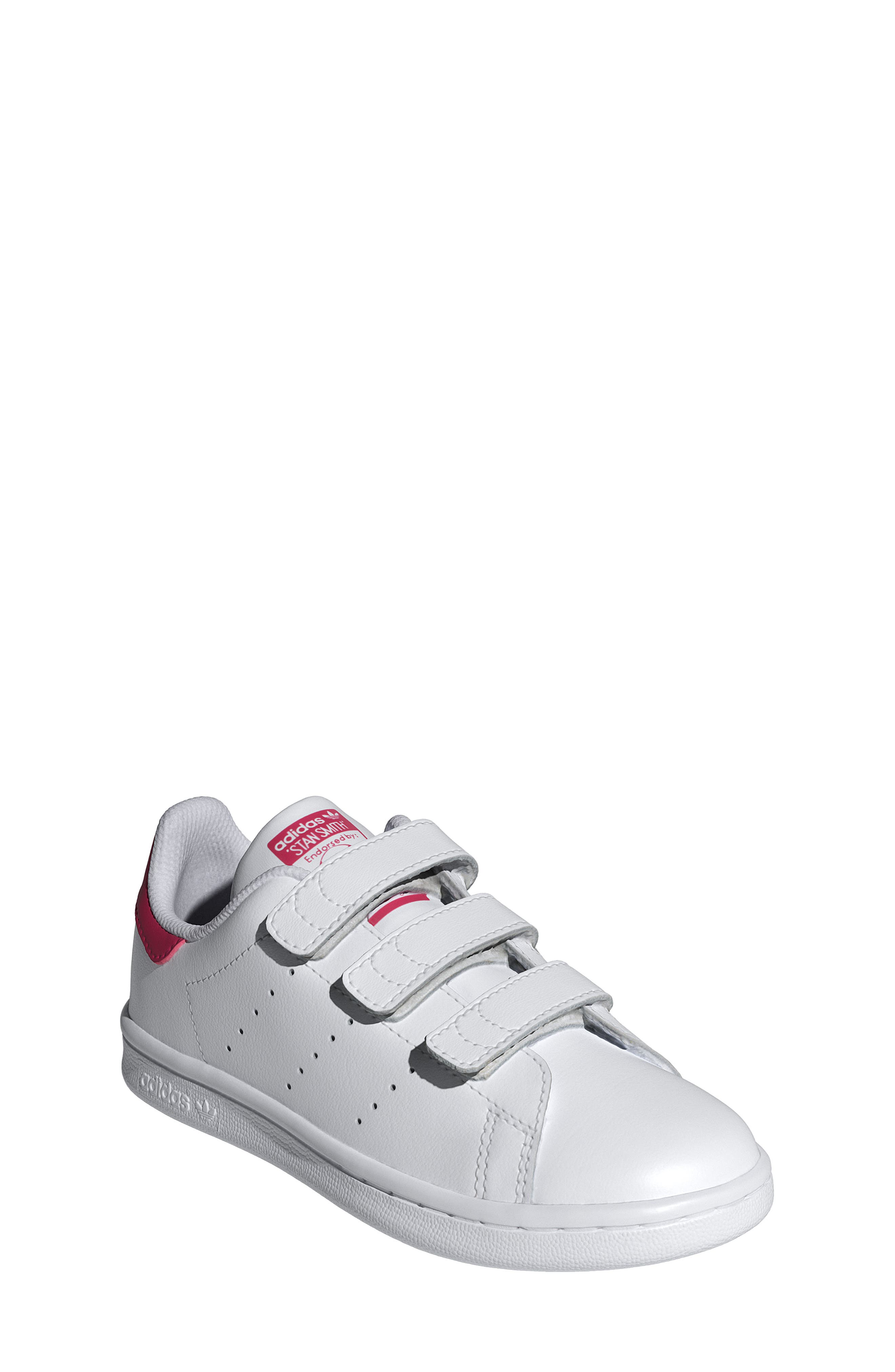 adidas Primegreen Stan Smith Sneaker, Main, color, White/ White/ Bold Pink