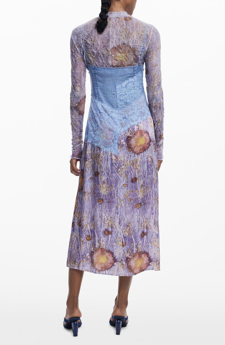 Desigual Sleeveless A-Line Dress, Alternate, color, Blue