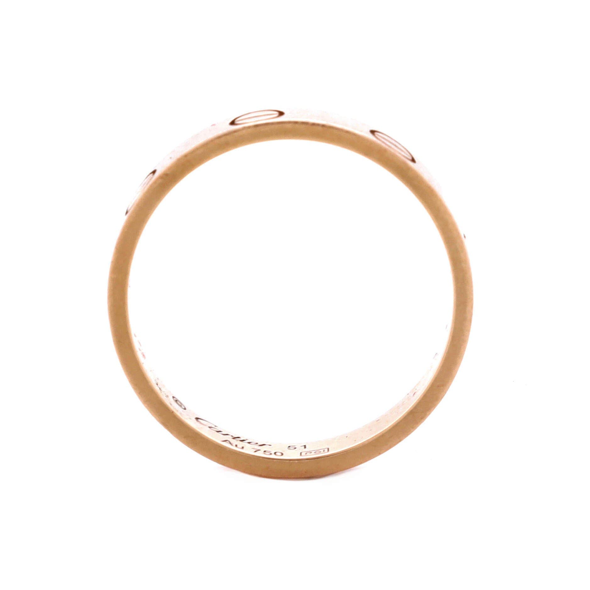 Love Wedding Band Ring 18K Rose Gold, Alternate, color, Metallic Gold