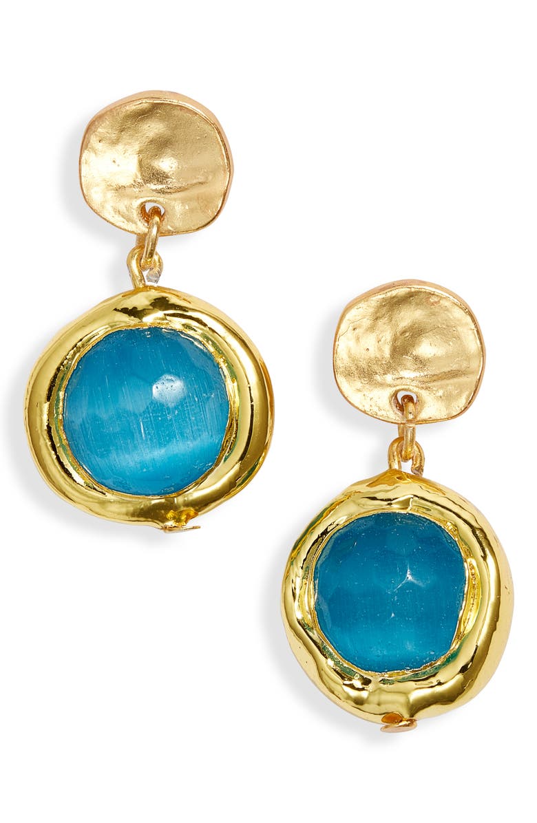 Karine Sultan Crystal Drop Earrings, Main, color, Gold