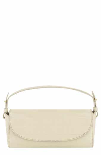 Mini Sabrina Croc Embossed Leather Top Handle Bag