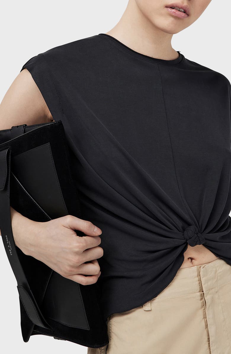 rag & bone Jenna Knotted Muscle Tee, Alternate, color,