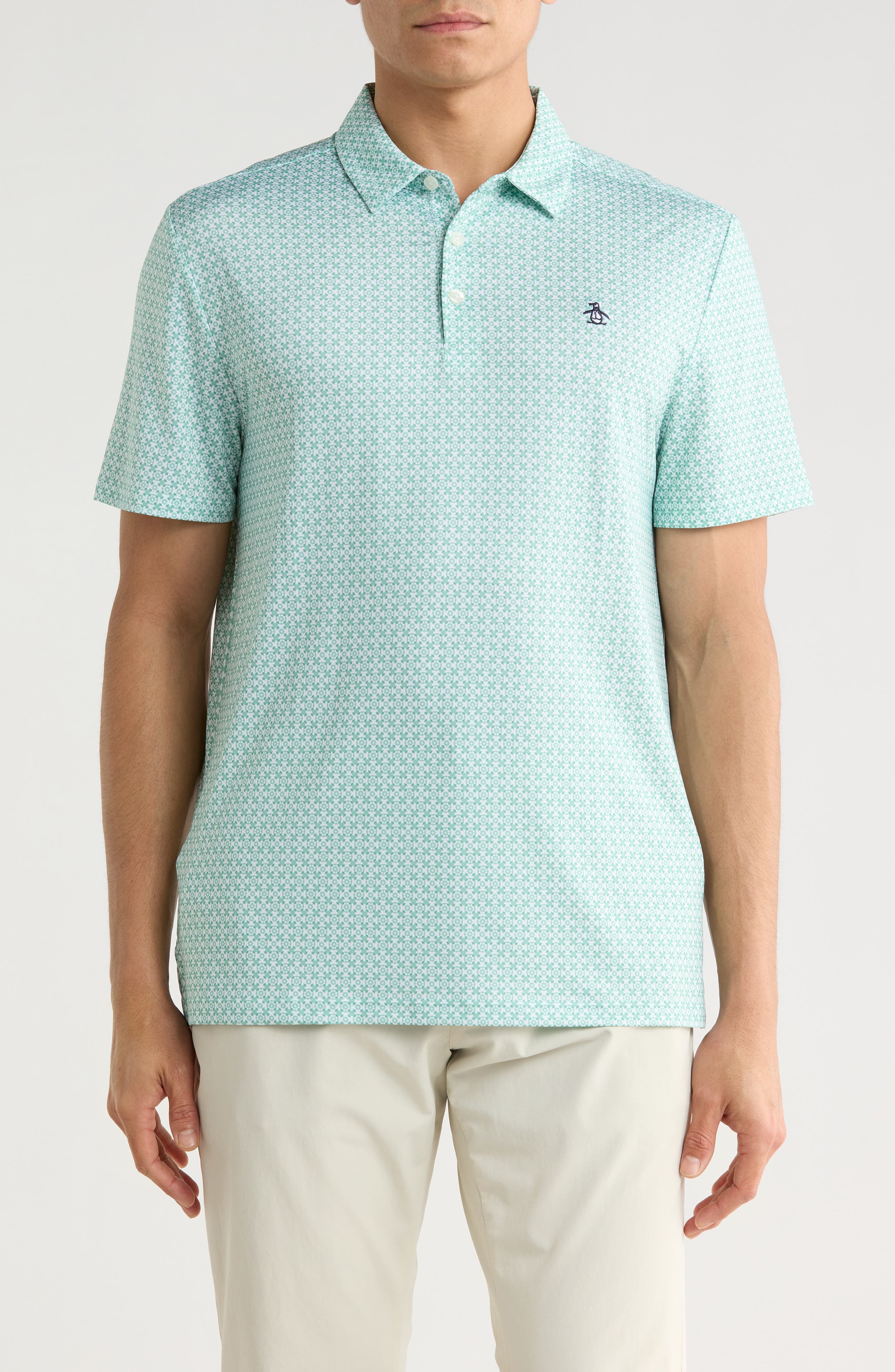 Original Penguin Micro Floral Geo Print Polo