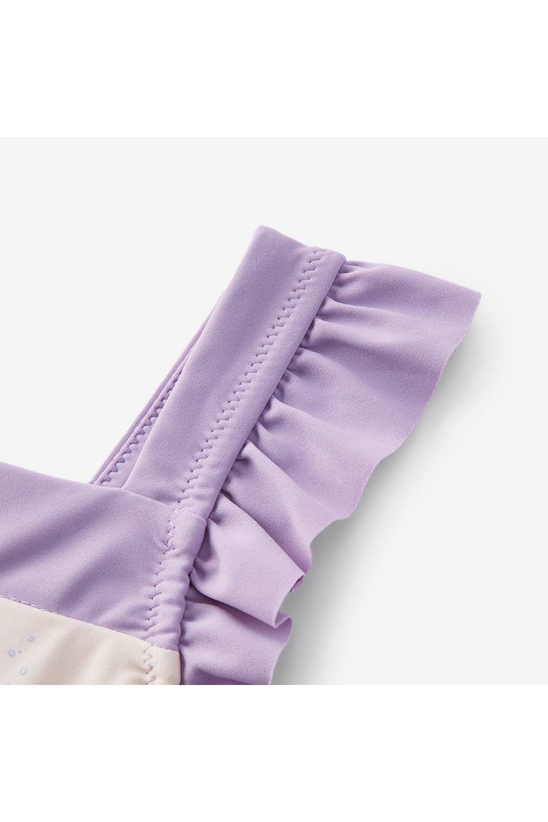 Ruffle Square Neck Swimsuit, Alternate, color, Sunset Jellyfish