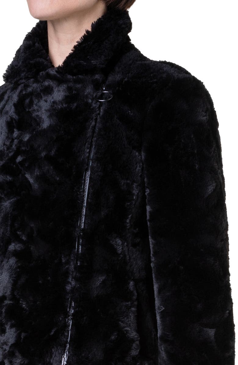 Akris punto Faux Fur Moto Jacket, Alternate, color,