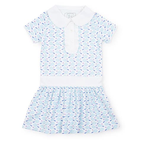 Lila & Hayes Girls Kate Dress - Blue Hampton Blooms