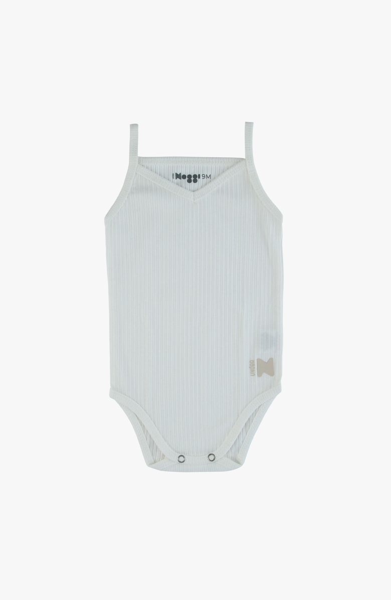 NoggiWear Ribbed Girls Bodysuit, Alternate, color, Mauve / White