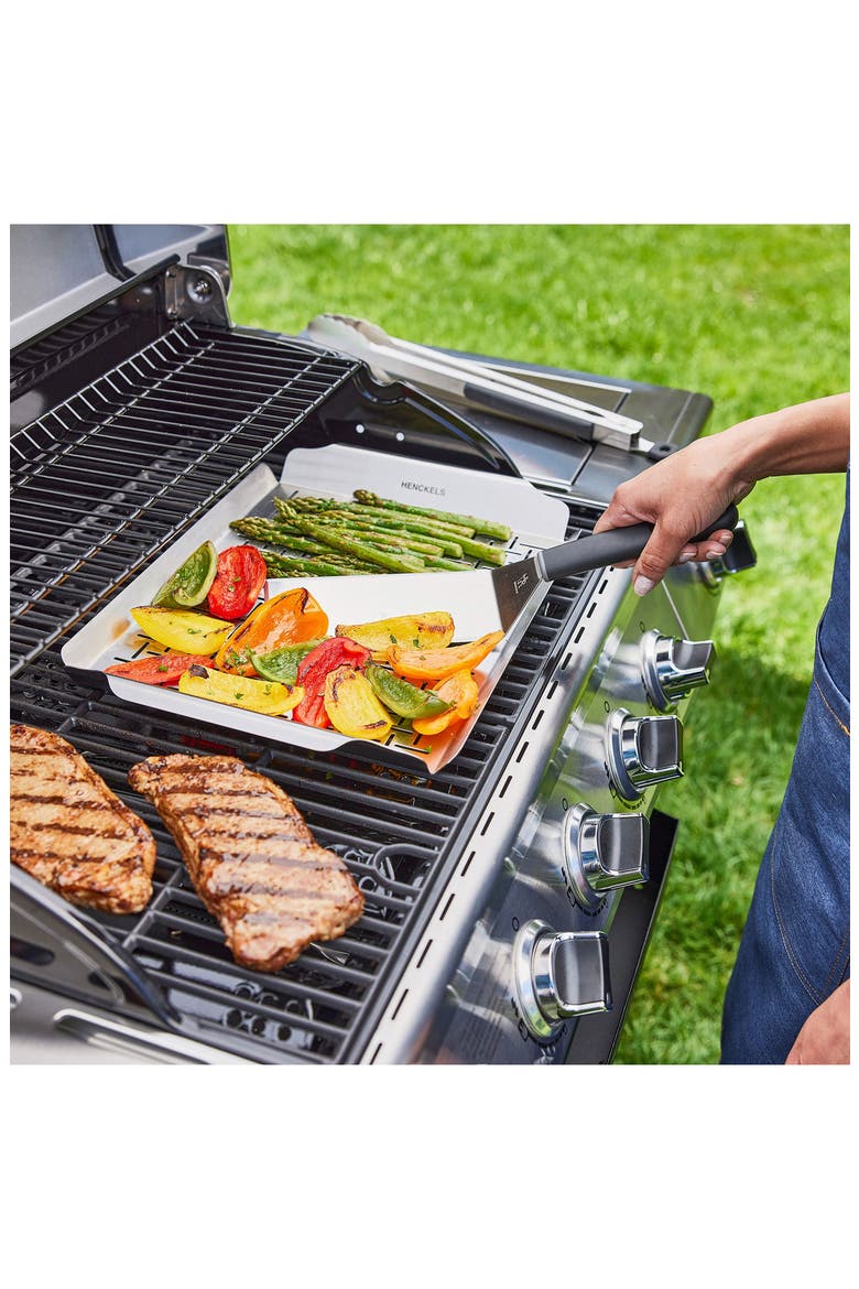 Set of 2 BBQ Griddle Spatulas, Alternate, color, STAINLESS STEEL
