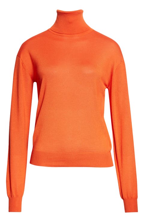Cashmere, Wool & Silk Turtleneck Sweater