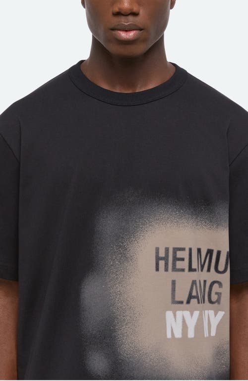 Helmut Lang Spray Paint Logo Short Sleeve T-shirt In Black