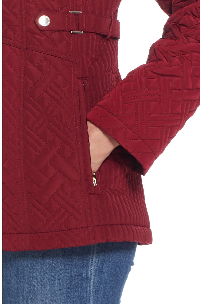 Quilted Jacket, Alternate, color, MERLOT