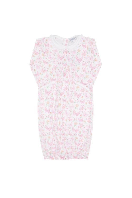 Nellapima Butterflies Print Gown In Pink