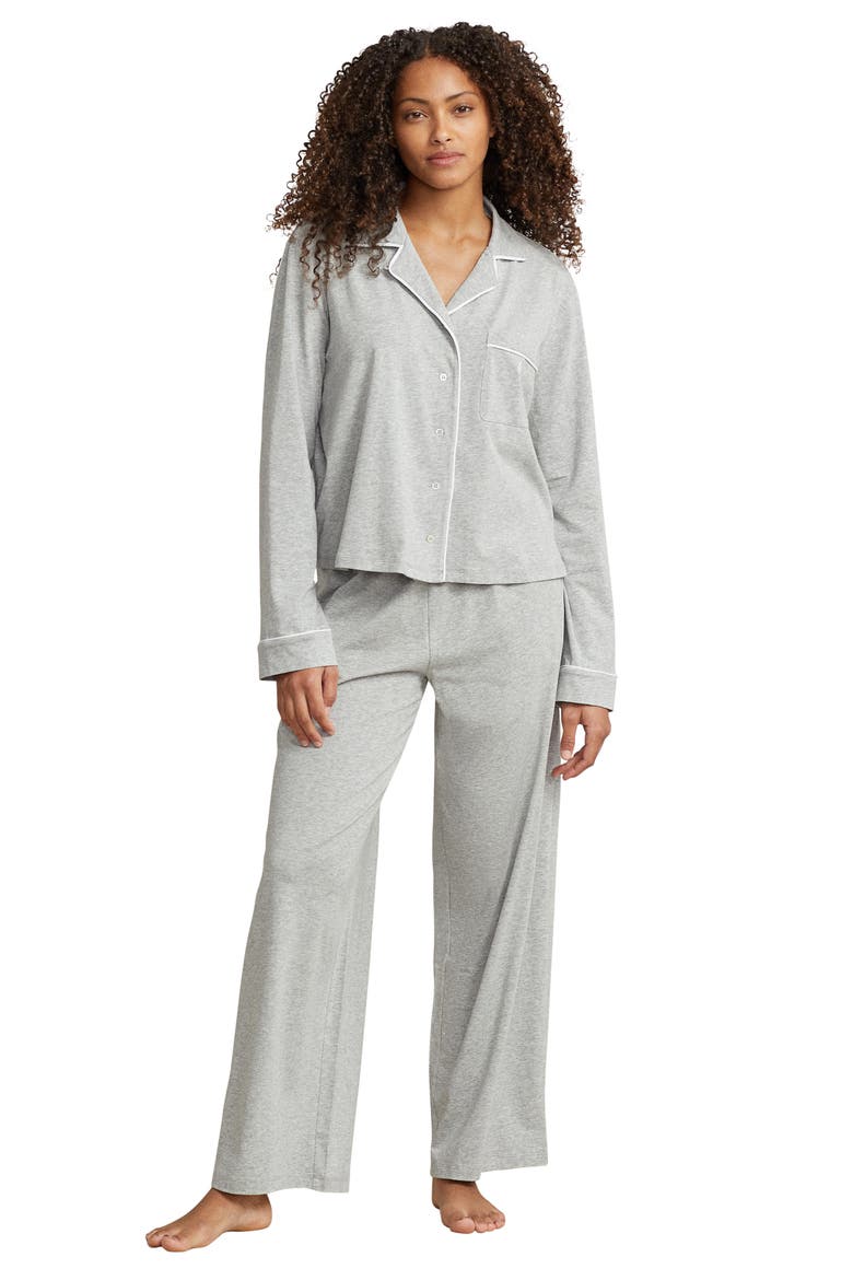 Jersey Pajamas, Alternate, color, HEATHER GREY