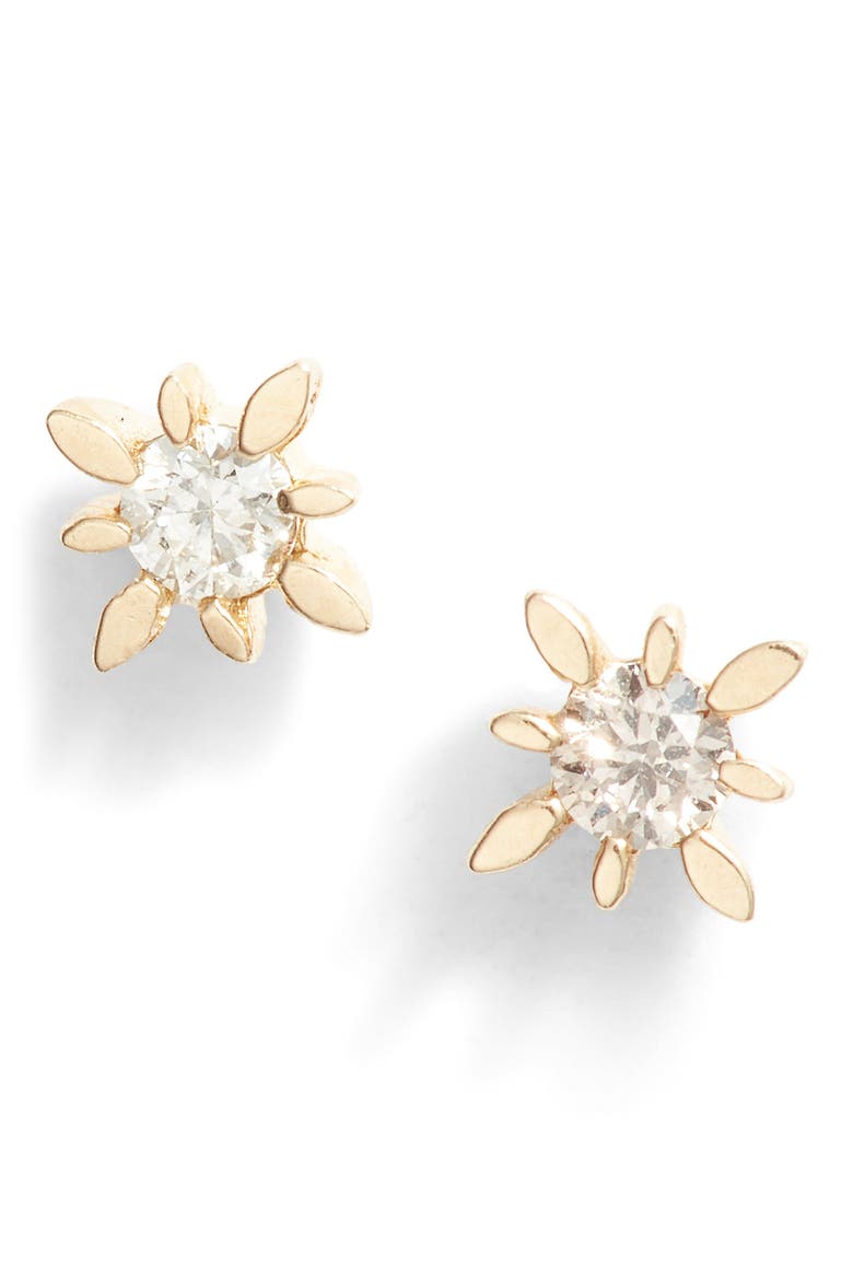 Geneva Diamond Stud Earrings, Main, color, GOLD
