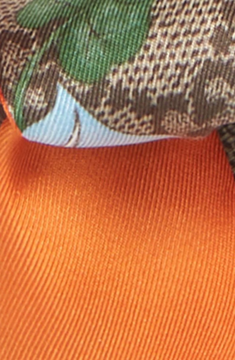 Gucci Flora Fluorescent Silk Neck Bow, Alternate, color,