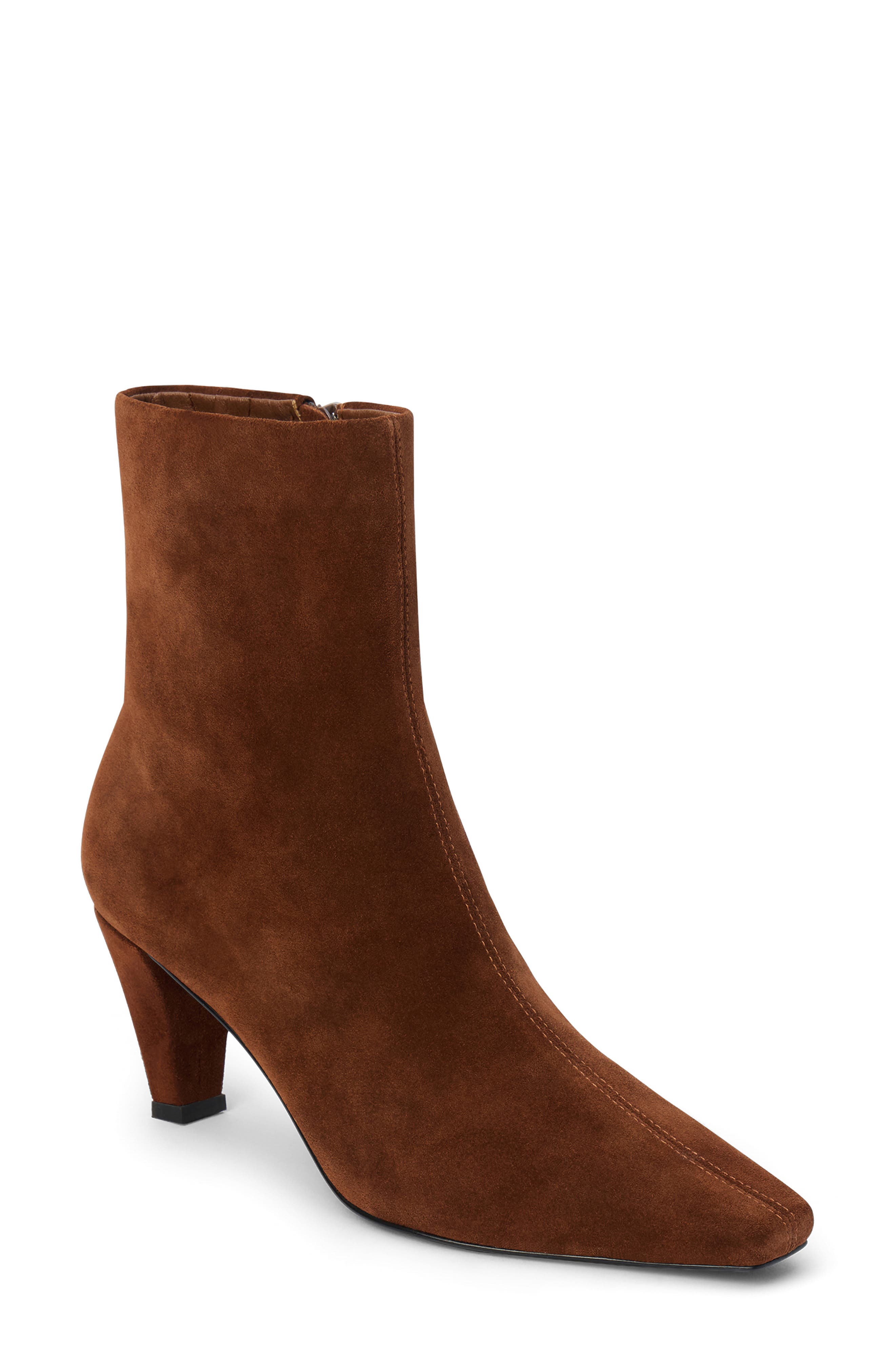 Franco Leather Bootie, Main, color, WALNUT