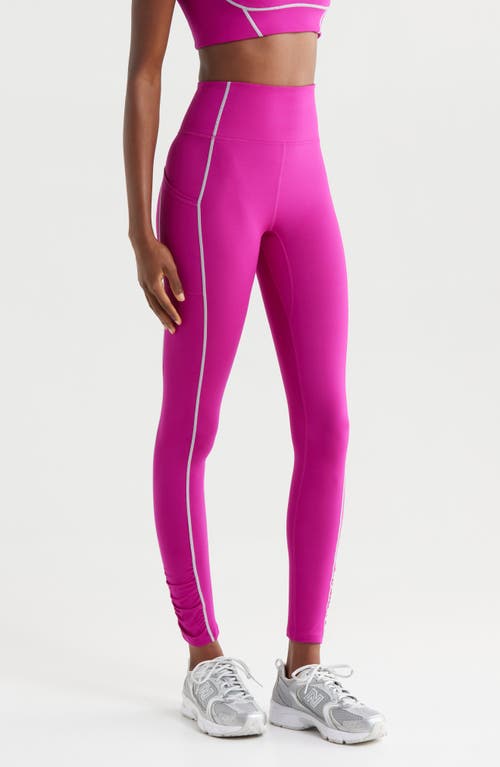 Shop Free People Fp Movement You're A Peach Pocket Leggings In Berry Blitz
